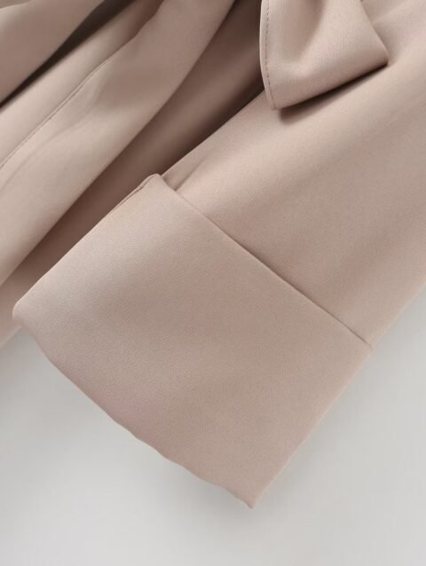 Nour – Spring Solid Color Collared Long Sleeve Dress | fashilyx