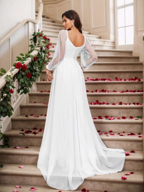 Madison – Lace Long Sleeve Jumpsuit Cocktail Dress | FASHILYX