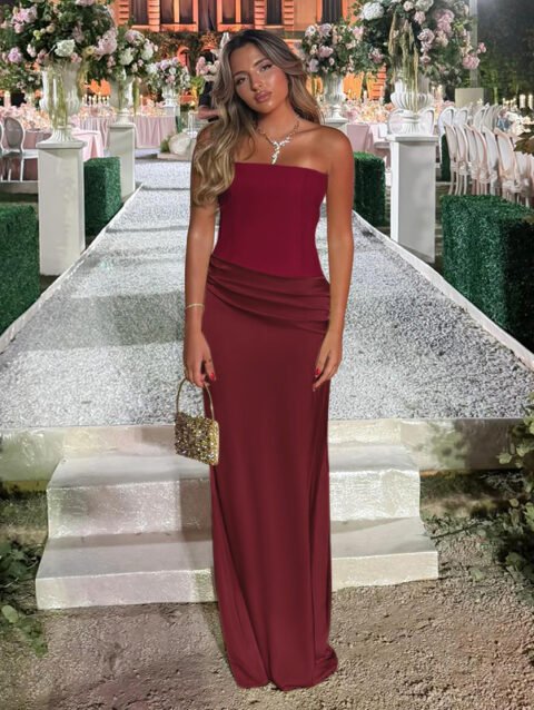 Elena – Autumn Elegant Satin Slim Evening Dress