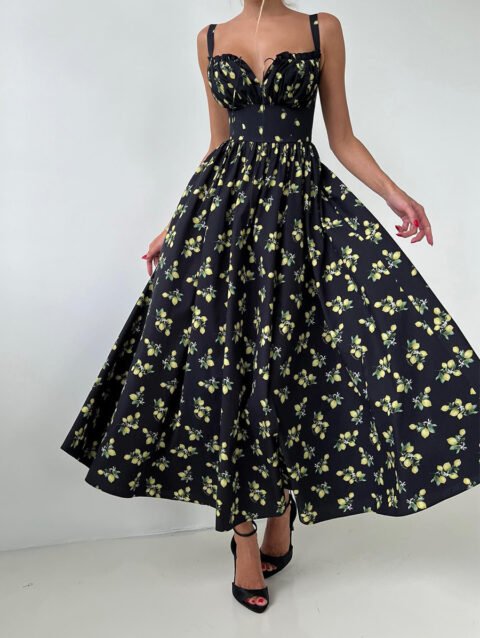 Layla – Cotton Suspender Summer Split Waist Dress | fashilyx