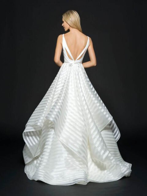 Barbara – Backless Lace Mid Waist Wedding Dress | FASHILYX