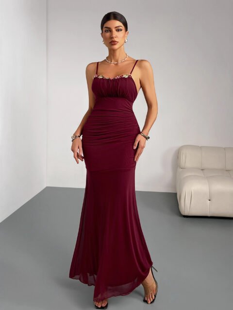 Marina – Slim Fit Fishtail Sling Evening Dress | fashilyx