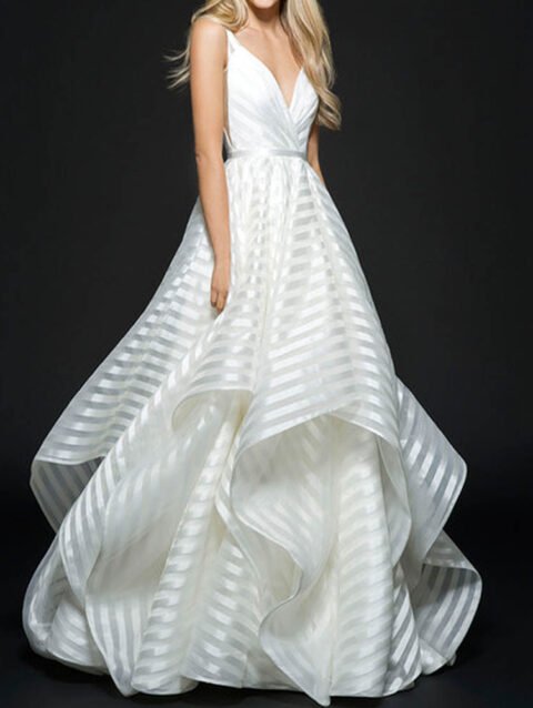 Barbara – Backless Lace Mid Waist Wedding Dress | FASHILYX