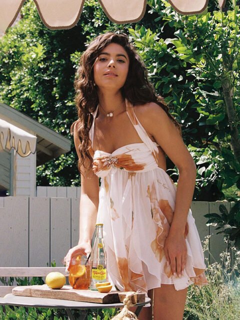 Mary – Summer Sexy Halter Backless Mini Dress | FASHILYX