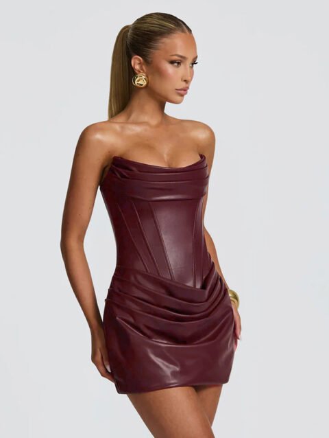 Chaima - Solid Color Fall Dress Elegant | FASHILYX