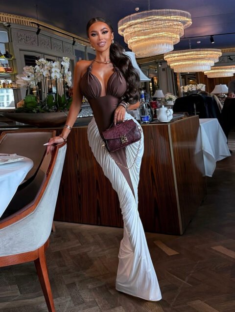 Noreta - Autumn Winter Sexy Backless Halter Dress Elegant | FASHILYX