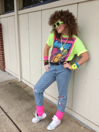 how to dress 80s with normal clothes