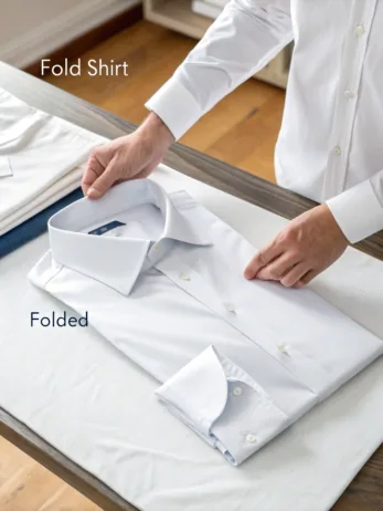 how to fold a dress shirt