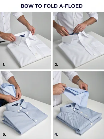 how to fold a dress shirt