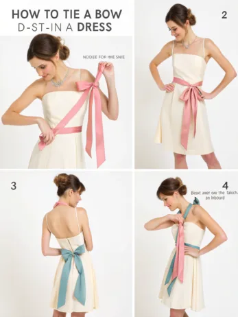 how to tie a bow on a dress