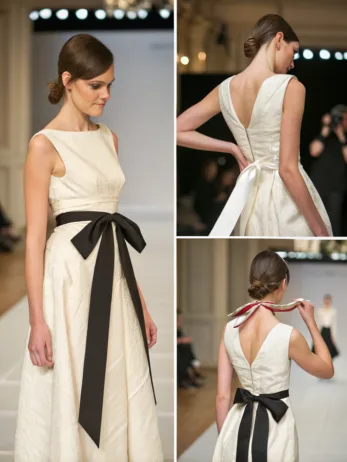 how to tie the bow on a dress