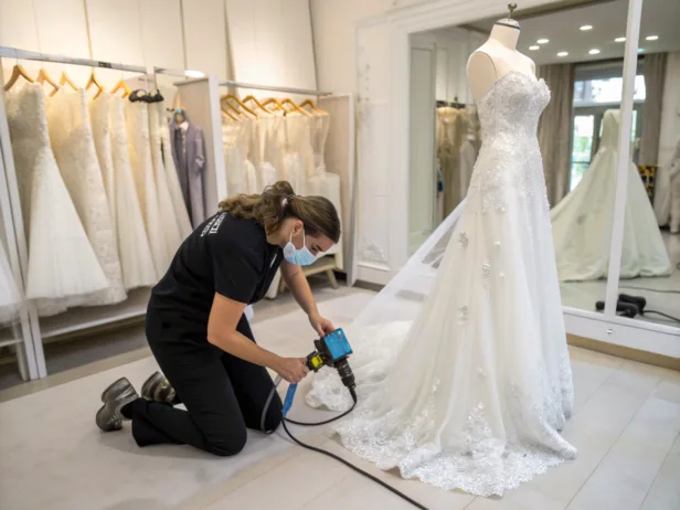 how much to dry clean a wedding dress