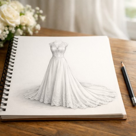 How to Draw a Wedding Dress