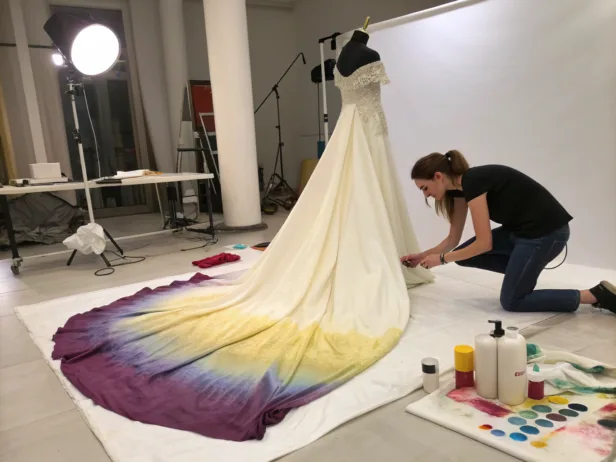 how to dye a wedding dress