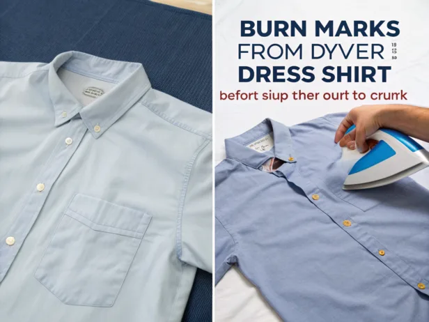 how to fix burn marks from dryer on dress shirt
