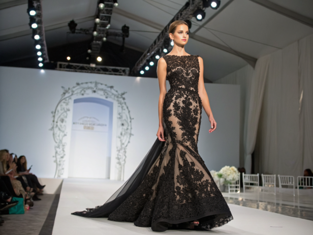 black tie wedding dress