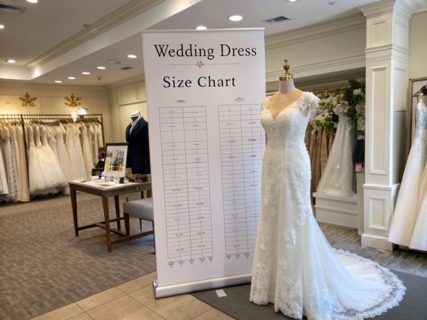wedding dress size chart