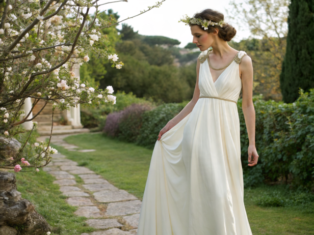ancient greek wedding dress