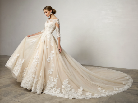 ivory color wedding gown fashilyx
